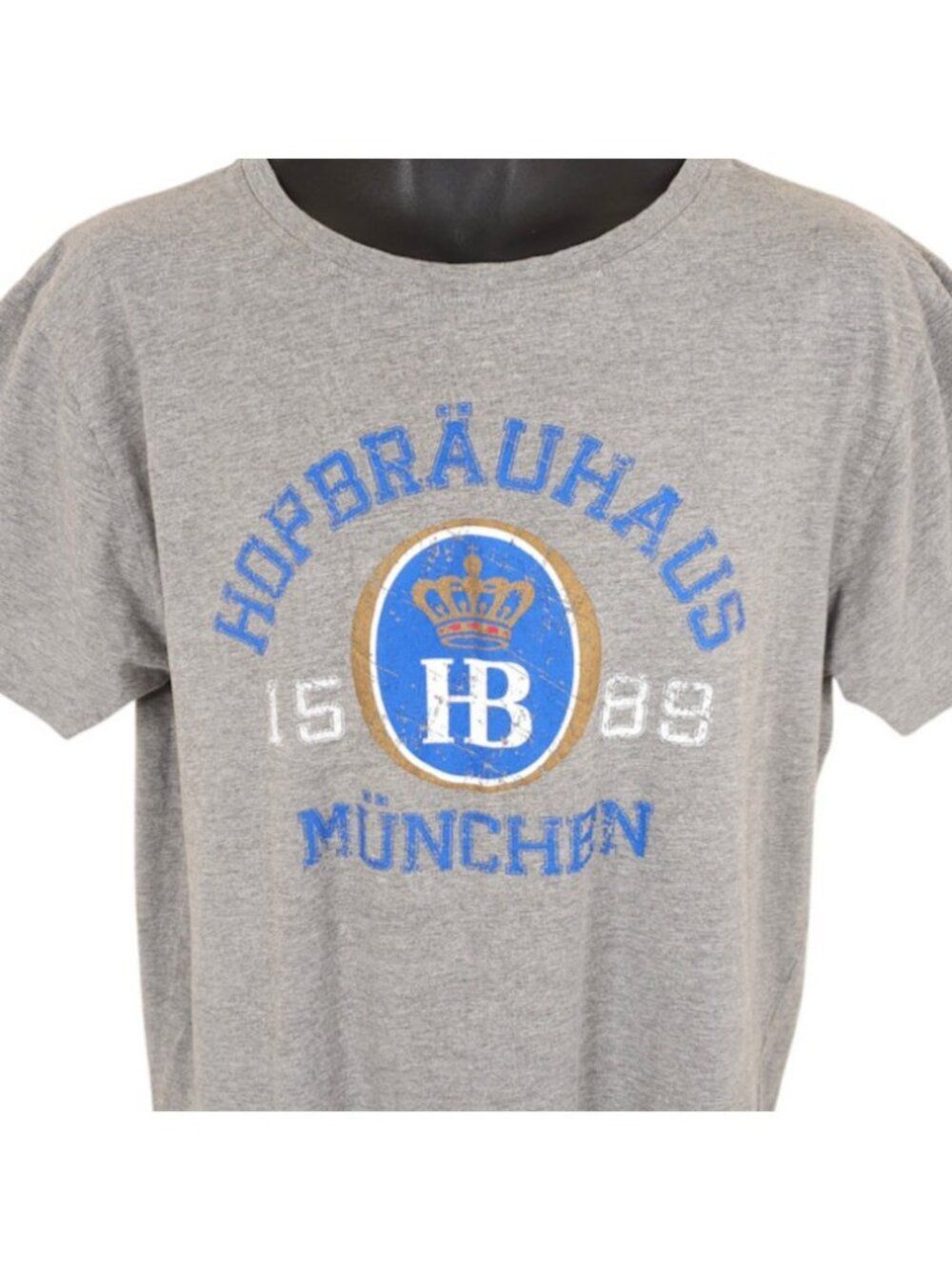 Hofbrauhaus Munchen T Shirt Mens Size Large Gray Bavarian Restaurant Germany